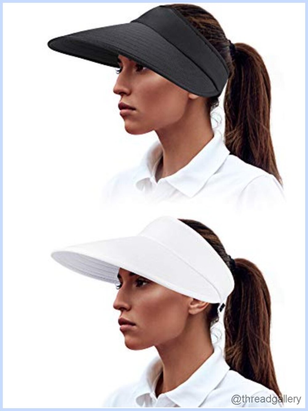 Wide Brim Sun Visor Adjustable Golf 2 Pieces